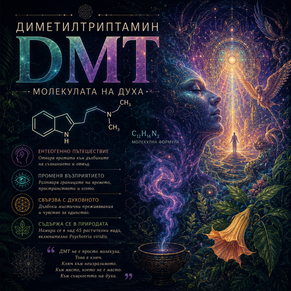 dimetiltriptamin dmt molekulata na duha
