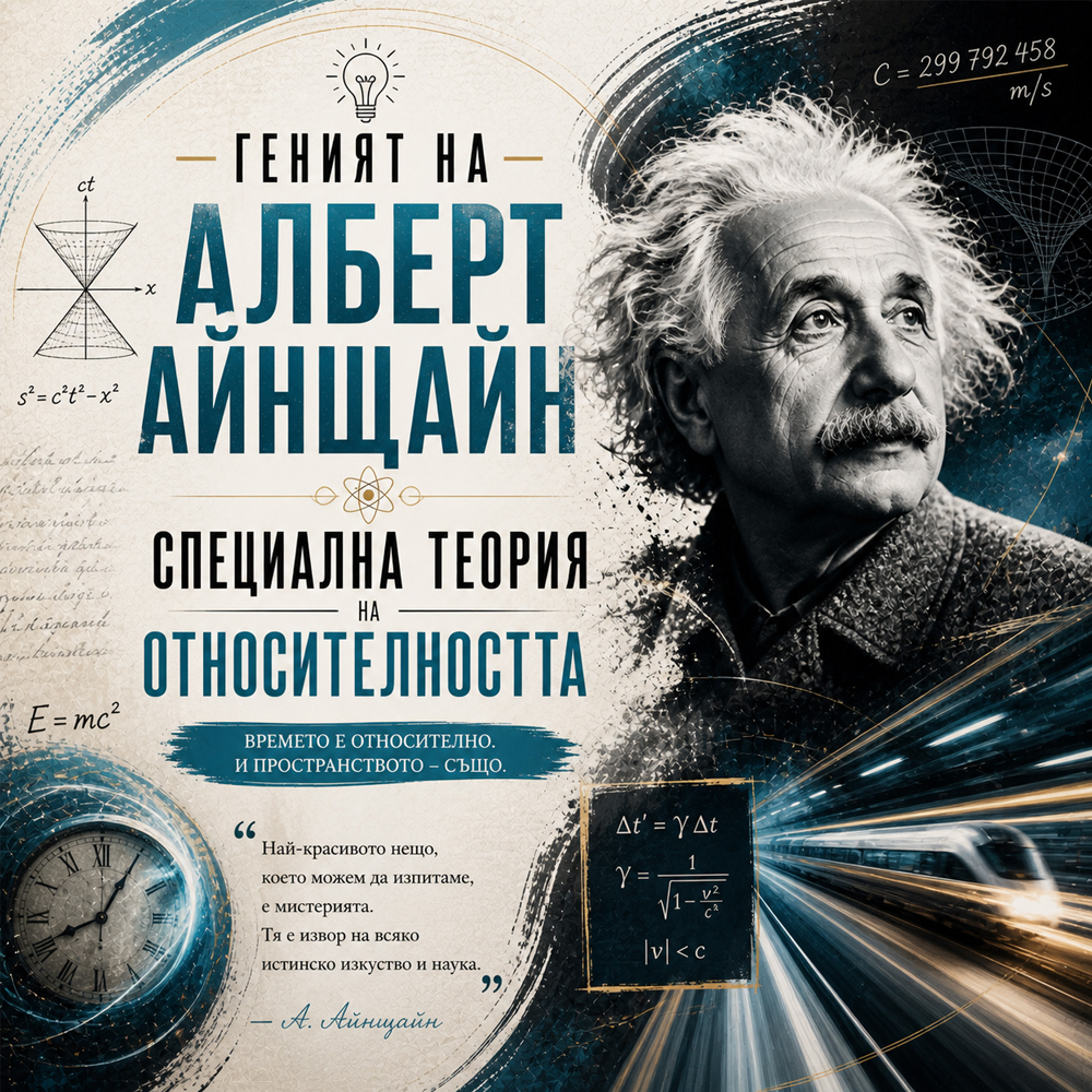 Геният на Алберт Айнщайн - Специална теория на относителността Geniqt Na Albert Einstein Specialna Teoriq Na Otnositelnostta