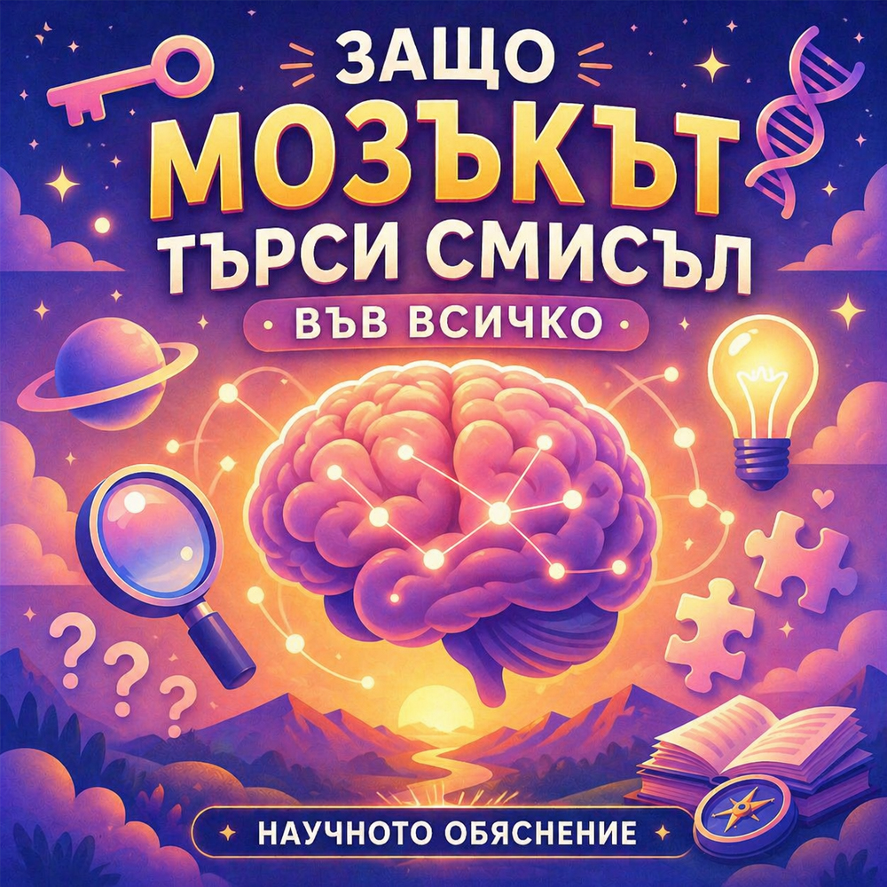 Защо мозъкът търси смисъл във всичко - научното обяснение Zashto Mozykyt Tyrsi Smisyl Vyv Vsichko Nauchno Obqsnenie