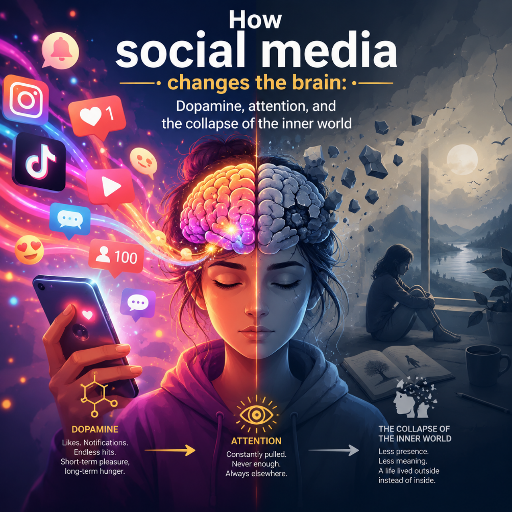 How Social Media Changes Brain Dopamine Attention Collapse Of The Inner World