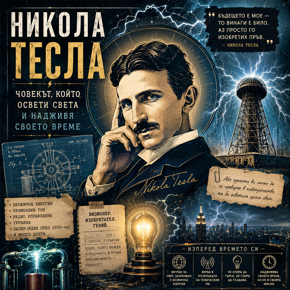 nikola tesla chovekyt koito osveti sveta i nadjivq svoeto vreme