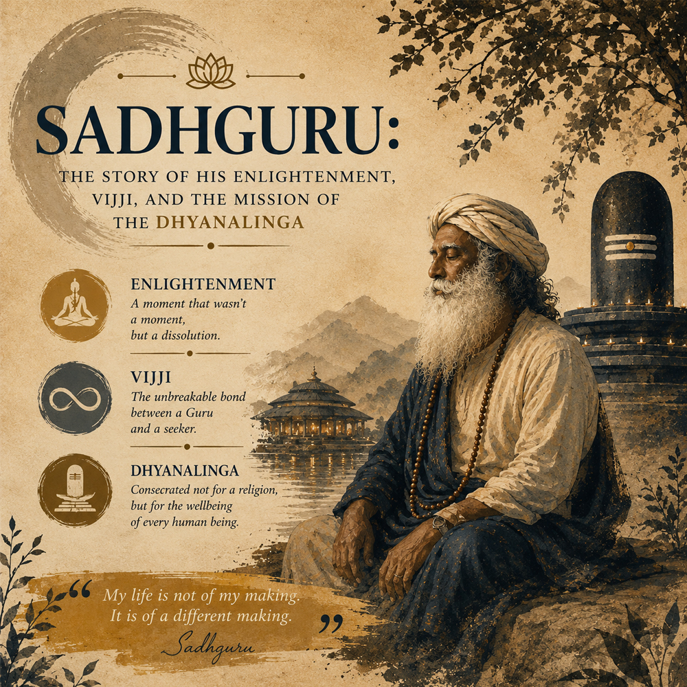 sadhguru the story of his enlightenment vijji and the mission of the dhyanalinga