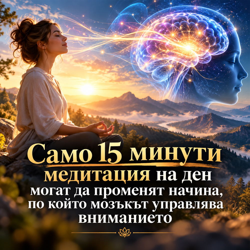 Само 15 минути медитация на ден могат да променят начина, по който мозъкът управлява вниманието 15 meditaciq na den promenqt mozyka i vnimanieto