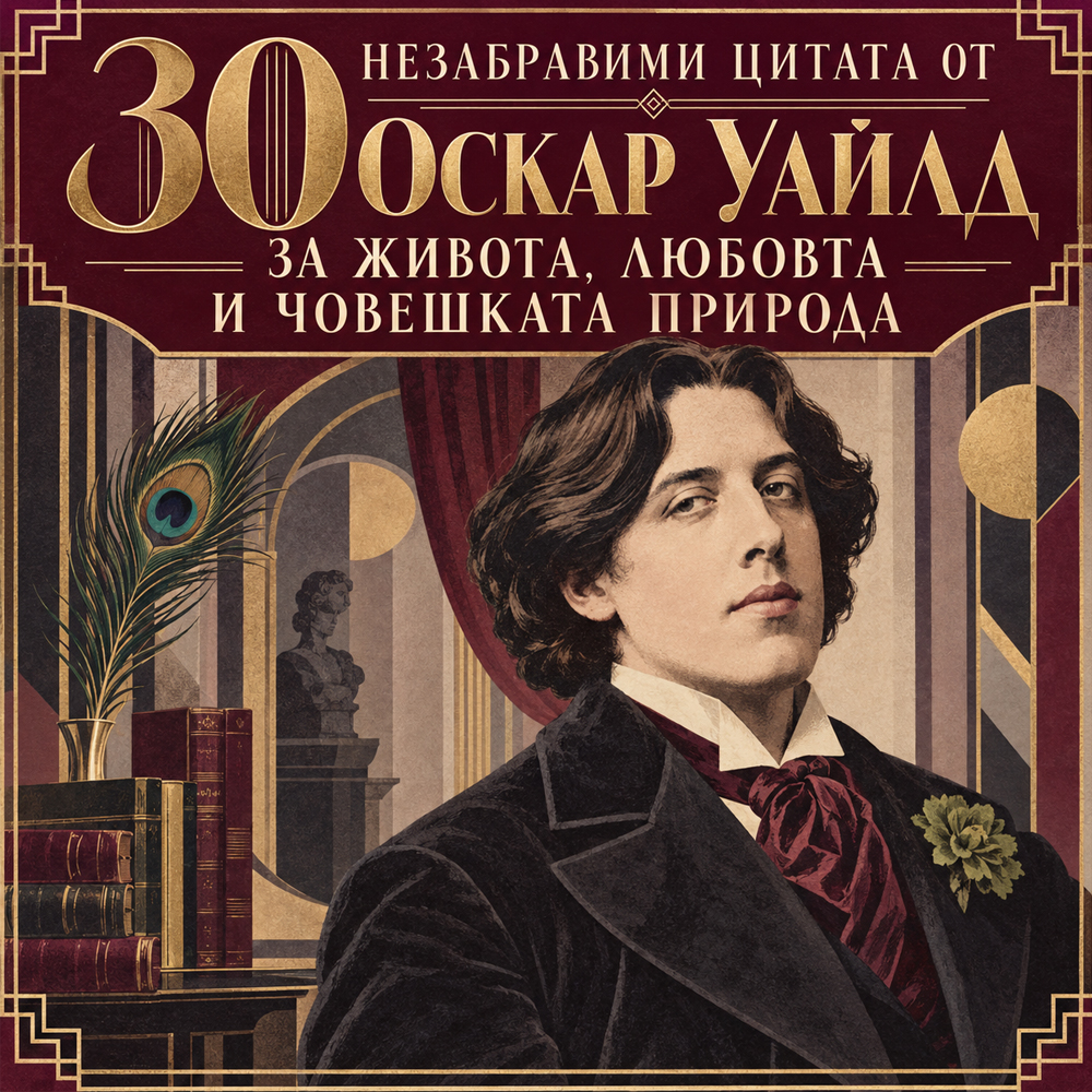 30 незабравими цитата от Оскар Уайлд за живота, любовта и човешката природа 30 nezabravimi citata ot oskar uailld