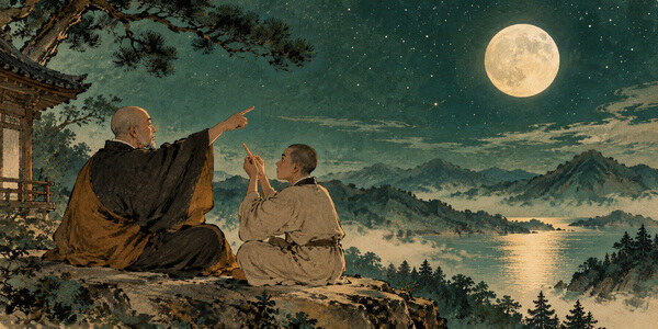 The Finger Pointing at the Moon