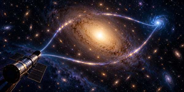 How a Cosmic Lens Forms