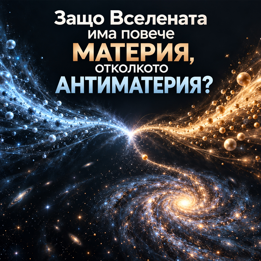 Защо Вселената има повече материя, отколкото антиматерия? zashto vselenata ima poveche materiq ot antimateriq