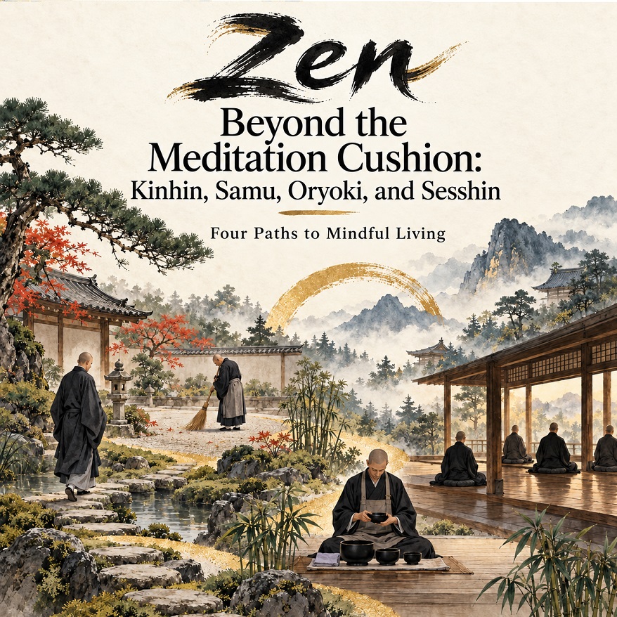 zen beyond the meditation cushion kinhin samu oryoki and sesshin four paths to mindful living